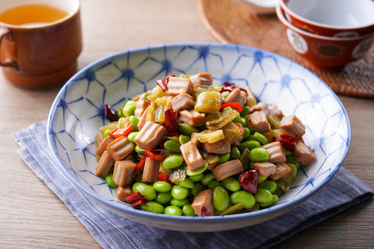 雞蛋干炒酸菜毛豆仁